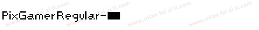 PixGamer Regular字体转换